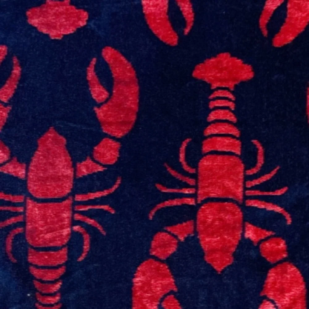 NEW Caro LOBSTER/CRAWFISH DESIGN REVERSIBLE Beach Towel